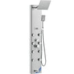 Shower Panel System, 5 Shower Modes, Digital Display Shower Panel Tower, Rainfall, 8 Massage Jets, Tub Spout, 3-Setting Handheld Shower Head 59 Hose, Stainless Steel Wall-Mounted Shower Set