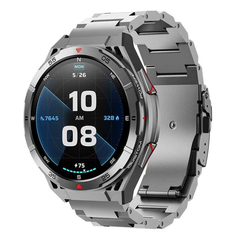Blood Oxygen & Pressure Compass Fitness Tracker Smart Watch – Outdoor Sport Health Monitor