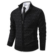 2025 Fall Winter Men Fleece-lined Thick Stand Collar Sweater Cardigan for men