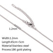 Stainless Steel Vacuum Vapor Plating 18K Gold Color Protection Lip Chain Necklace