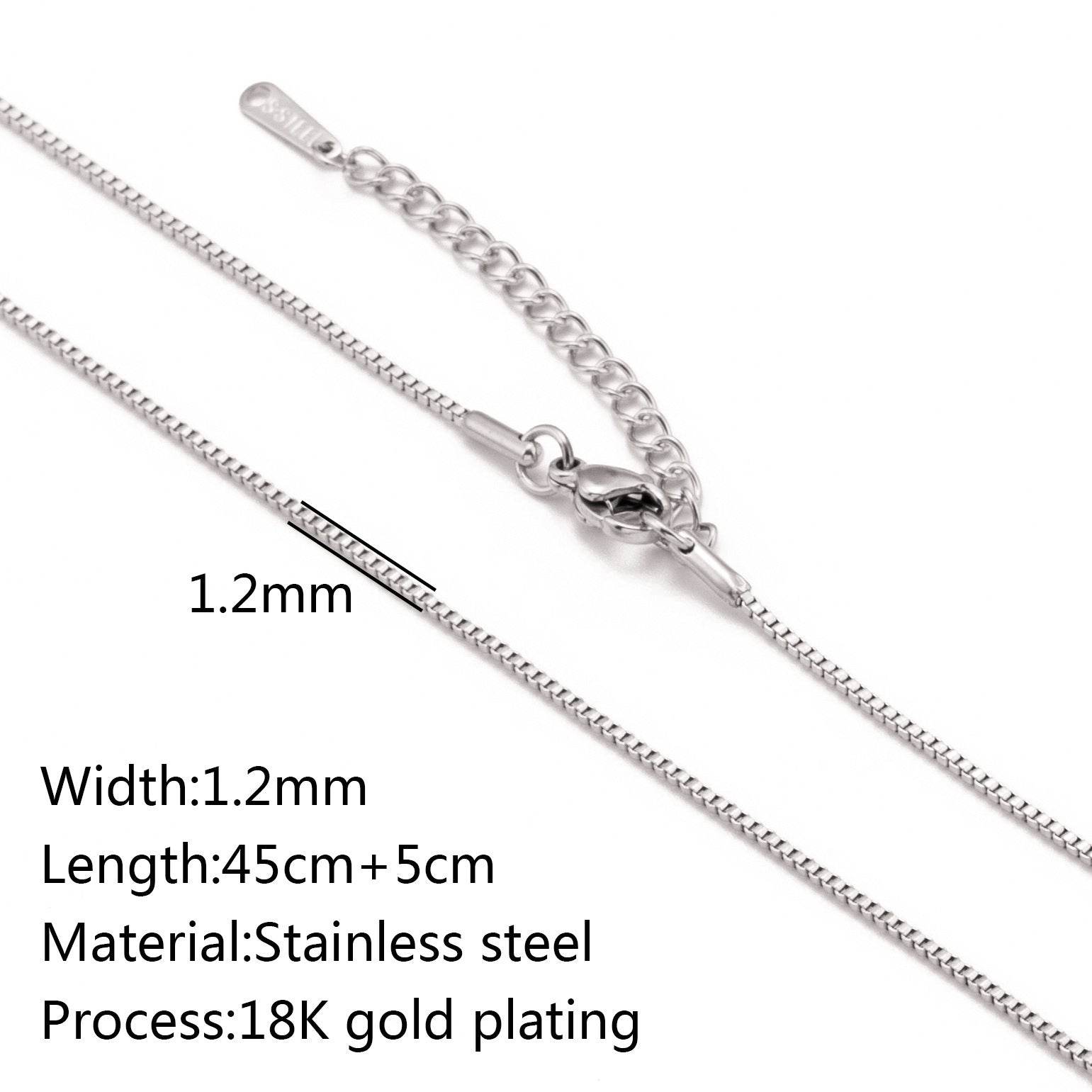 Stainless Steel Vacuum Vapor Plating 18K Gold Color Protection Lip Chain Necklace