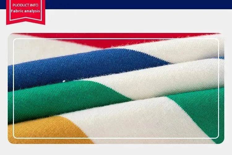Unisex Colorful Striped Long-sleeved Sweater for Kids Pullover for Kids