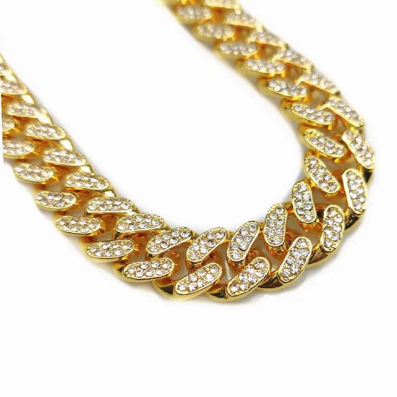 Zinc Alloy Wide Hip Hop Cuban Link Chain Necklace
