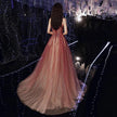 Evening Female Toast Dress Red Bridal Dinner Tube Top Long Dress Host Fairy Spirit