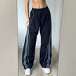 Women's Side Stripe Wide-Leg Sweatpants – Y2K Casual Joggers