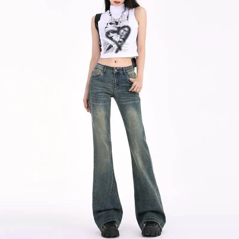High Street Hot Girl Loose Retro Skinny Baggy Jeans Pant For Women