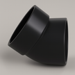 LESSO ABS Street Elbow – 45° Short Turn Spg x Hub | 1 1/2