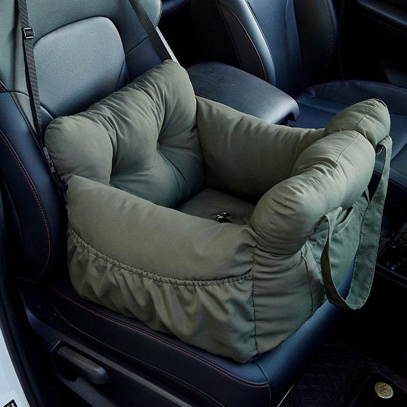 Safety Pet Car Booster Seat for Dogs & Cats – Padded Travel Seat (Green, S/L)