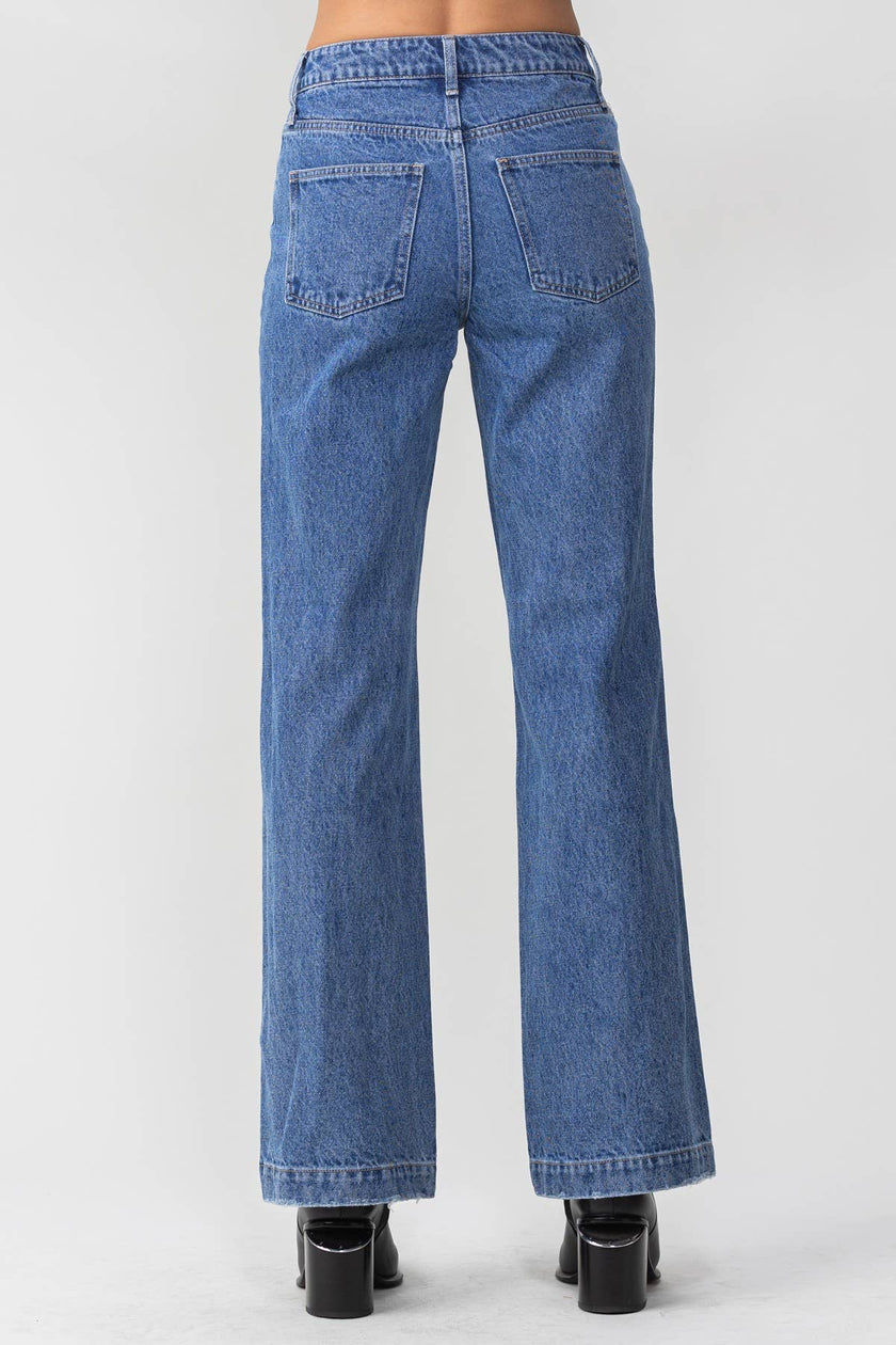 Mid Rise Relaxed Fit 90's Flare