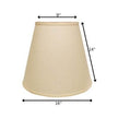 Extra Deep Empire Hardback Lampshade With Washer Fitter, Beige Color Fabric Lampshade For Table Lamps, Natural Linen, 9 Top X 16 Bottom X 14 Height