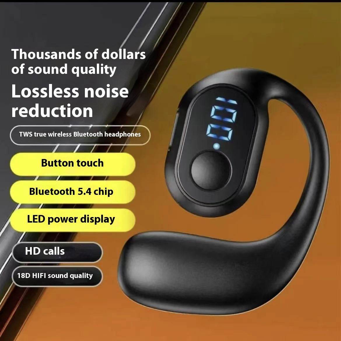 TWS True Wireless Bluetooth Earphones Button Touch Noise Cancellation In-ear Headphone