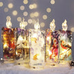 Christmas Transparent Electronic Flameless Candles Decorative Gifts