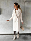 Classy Fashion Long Winter Coat Office Workwear for ladies Long Blazer overcoat