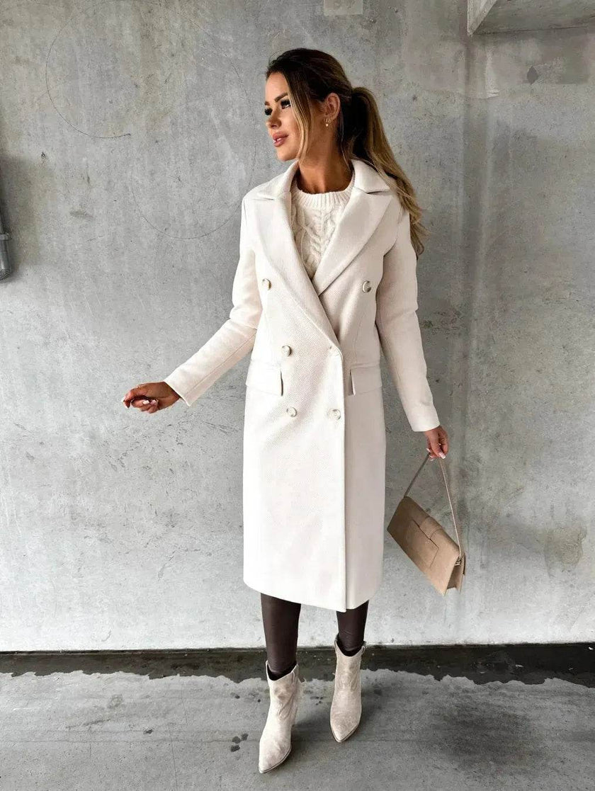Classy Fashion Long Winter Coat Office Workwear for ladies Long Blazer overcoat