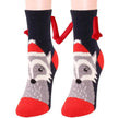 Soft Carton Christmas-themed Fleece Winter Home socks for Women