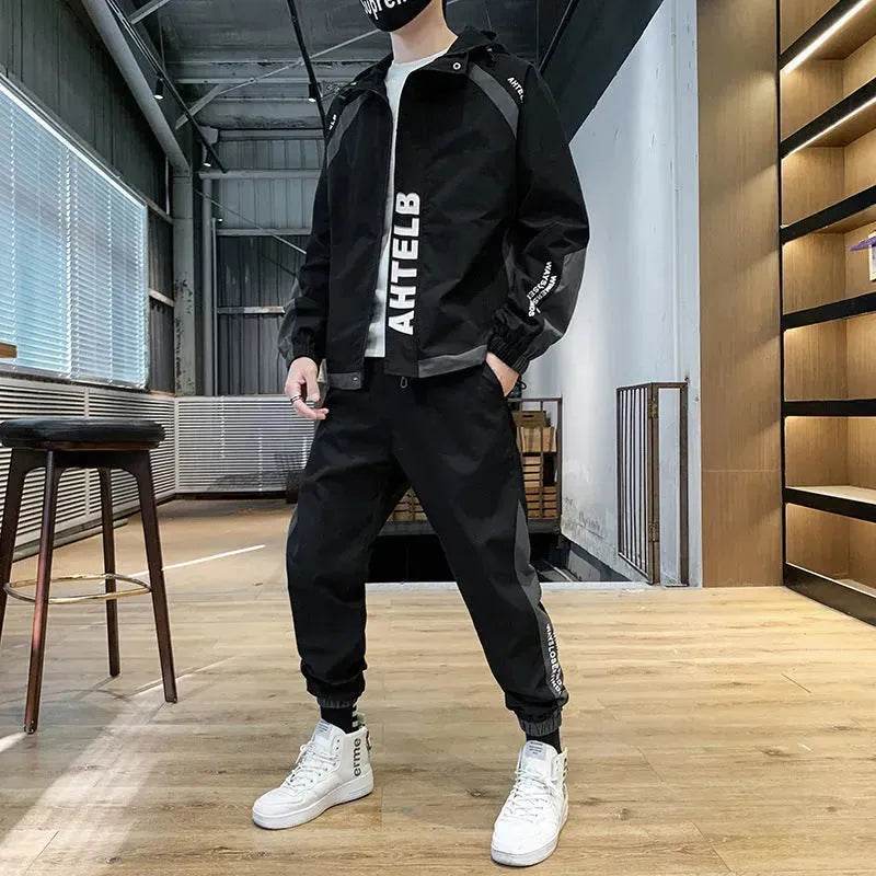 Autumn Casual Sportswear 2pcs suit Workwear Tracksuit Outfit for men