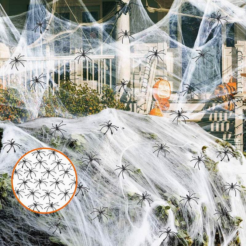 Halloween Decoration Cotton Spider Web Atmosphere Layout Props