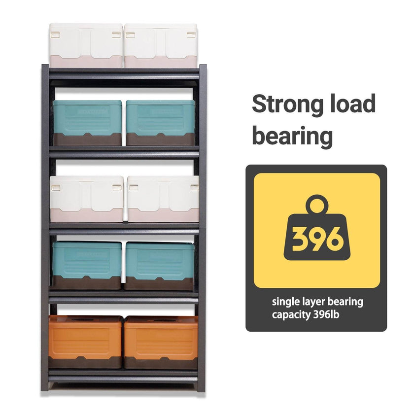 Tier Metal Shelves For Storage Garage Shelving 2000LBS Heavy Duty Storage Shelves Adjustable Garage Shelf Industrial Shelving Unit Storage Utility Rack,Black