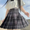 Student Jk Plaid Skirt Preppy Style Mini Pleated  Kilt Skirt
