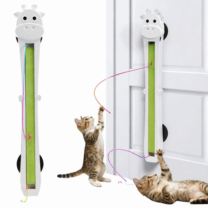 Wall-Mounted Interactive Cat Toy – Flying Rope USB Rechargeable Exercise Wand for Indoor Cats