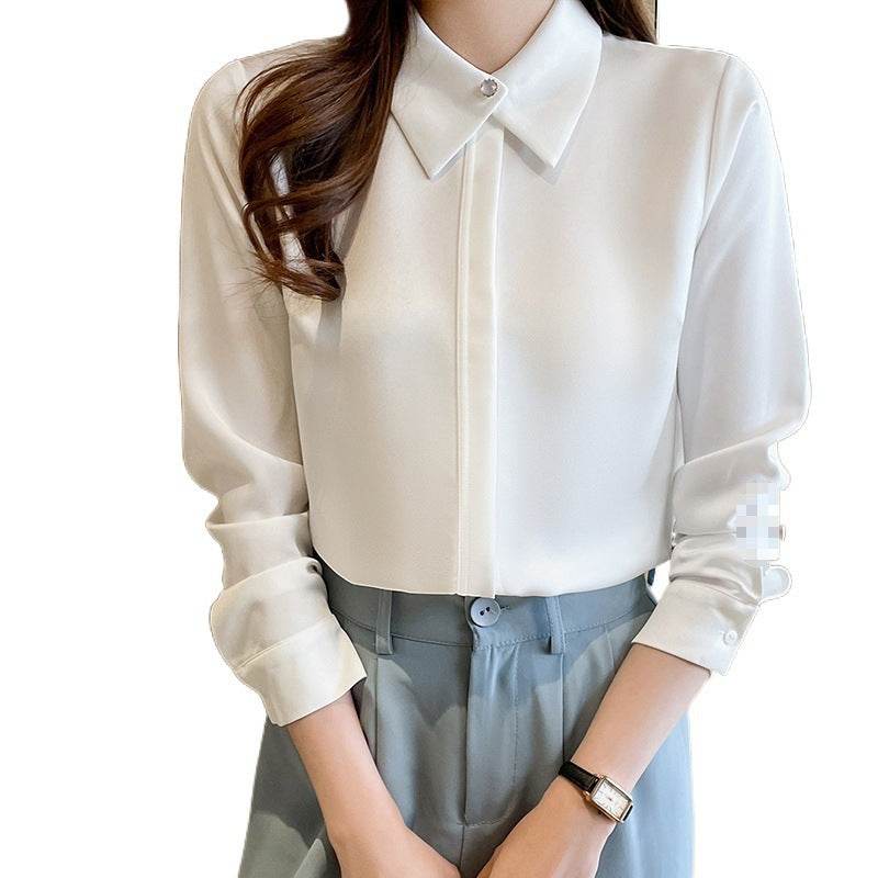 Formal Business Chiffon Blouse Women Long Sleeve White blouse shirt Tops