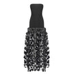 Black And White Tube Top Three-dimensional Flower Pettiskirt Dinner Dress