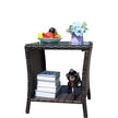 Outdoor Patio Furniture 1 Coffee Table With Clear Tempered Glass