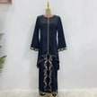 Exquisite Embroidered Middle East Abaya Skirt Suit Arab2 piece set