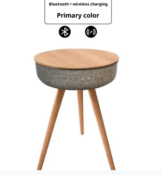 Smart Side Table with Built-in Bluetooth Speaker and Wireless Charging