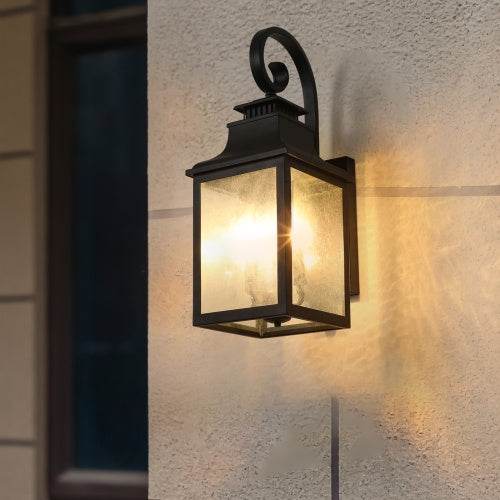 Large Outdoor Glass Wall Light Supports Many Types Of Bulbs -2 Packs
