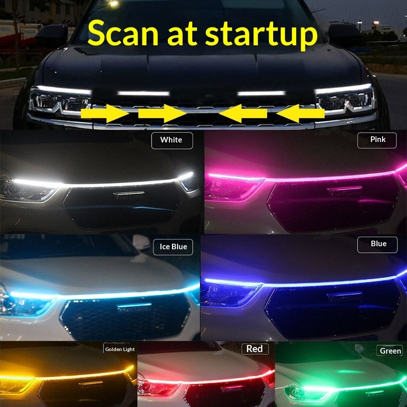 Dynamic LED Hood Light Bar – Daytime Running Light with Startup Scan Effect for Cars Canada