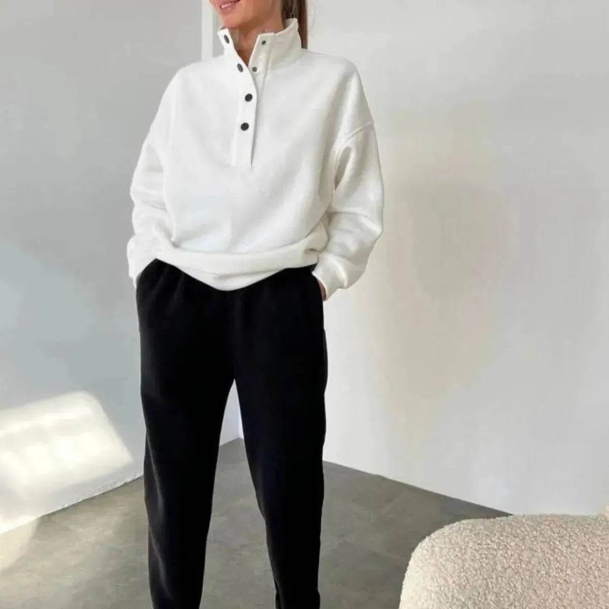 Oversized Solid Casual Pullovers Long Pant Set Warm Hoodie New Tracksuit Suit Fashion Pant Sets Sets For Women 2 Pieces joggers for women