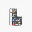Black, Big Size, 6PCS, 36x28x21cm, Shoe Box, Plastic Mesh, Freely Combinable