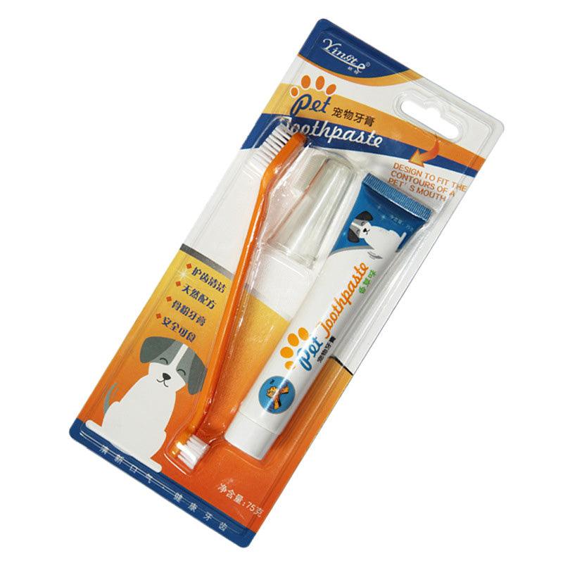 Cat and Dog Toothbrush & Toothpaste Set – Pet Oral Care Kit with Soft Bristle Brush & Dental Gel