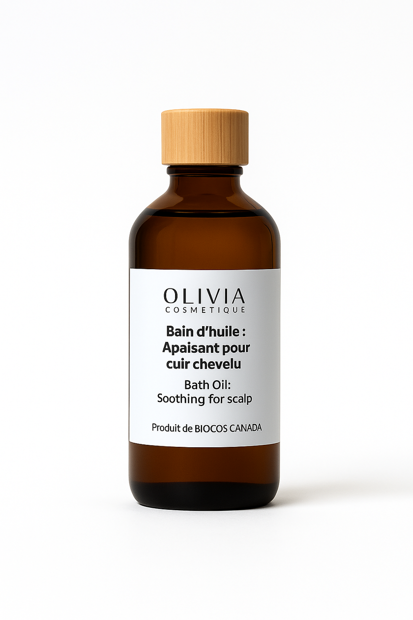 Huile apaisant pour cuir chevelu (Bain)