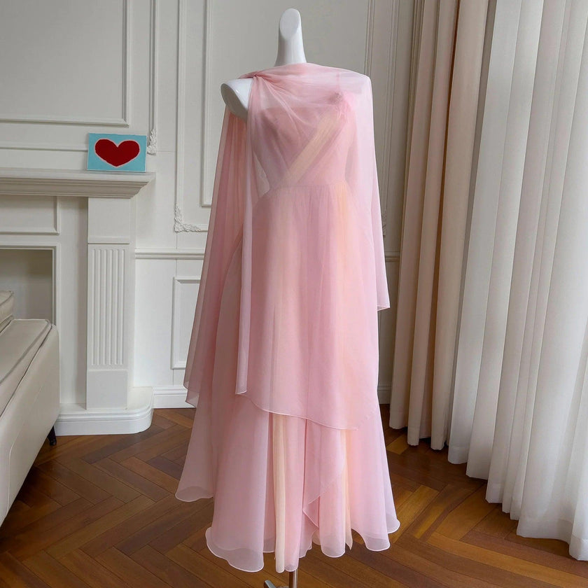 French Minority Three-dimensional Flower Sling Birthday Dinner Dress