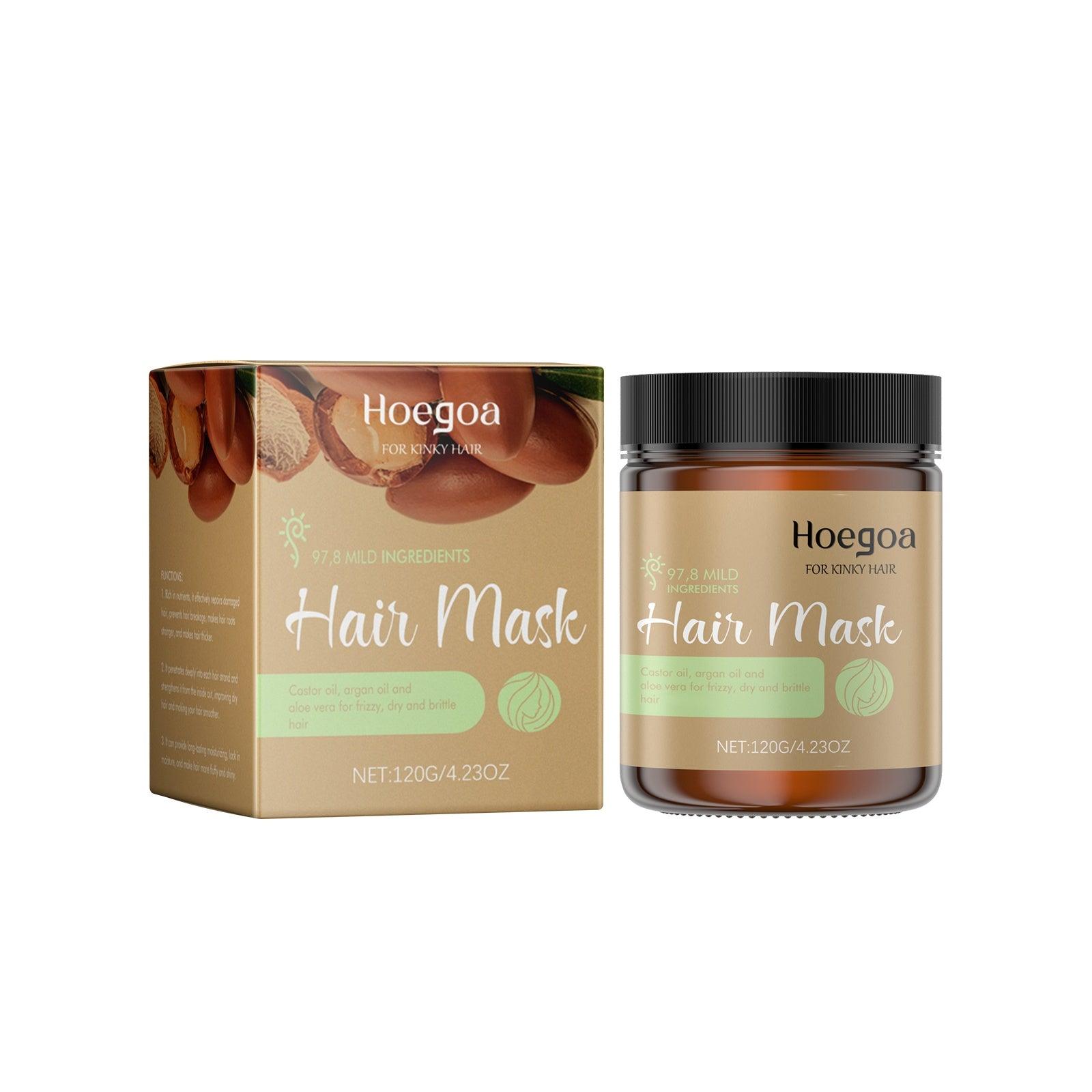 Argan & Castor Oil Hair Mask – Collagen Repair Treatment with Aloe & Panthenol