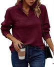 Amazon Best-selling Zip-neck Solid Color Hoodie For Women In Europe And America