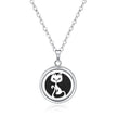 Open Round Hollow Perfume Box Necklace