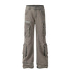 Solid Color Casual Multi-pocket Denim Jean Cargo Pants women