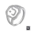Fashion Micro Inlaid Zircon Arab Letters Ring for women