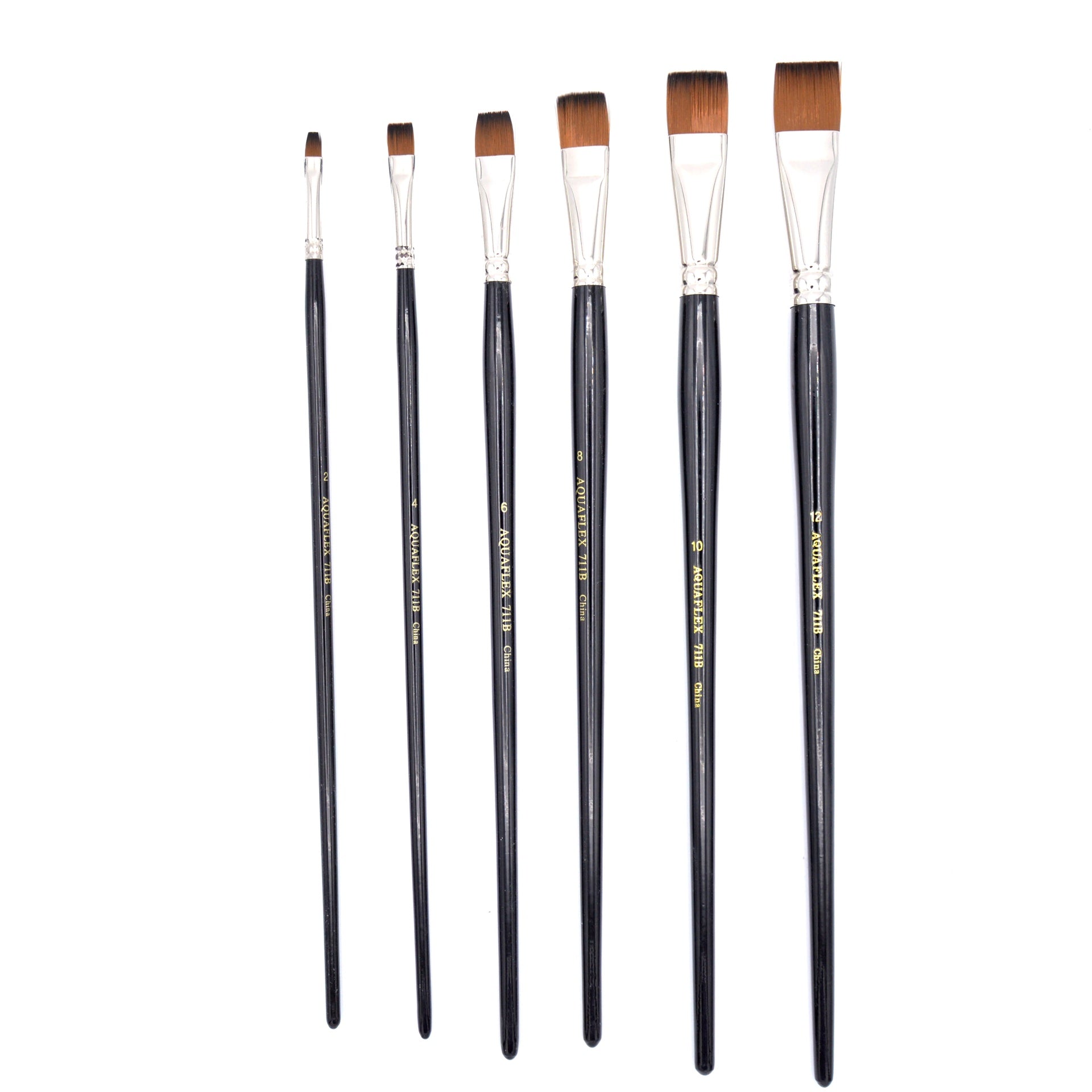 Aquaflex - Brown Synthetic Brush with Long Handle