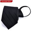 Mens Business Formal Zipper Tie With Blue Stripes