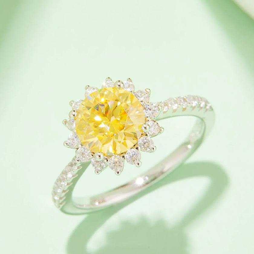 2 Carat Moissanite 925 Sterling Silver Ring