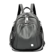 Large Capacity Soft Leather Student Backpack Trendy Travel Bag