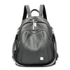 Large Capacity Soft Leather Student Backpack Trendy Travel Bag