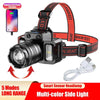 LED Tactical Headlamp Head Torch USB Rechargeable Motion Sensor Flashlight Head
