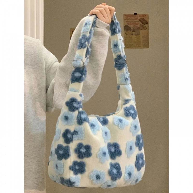 New Large Capacity Fur Bag Women's Bag Casual All-matching