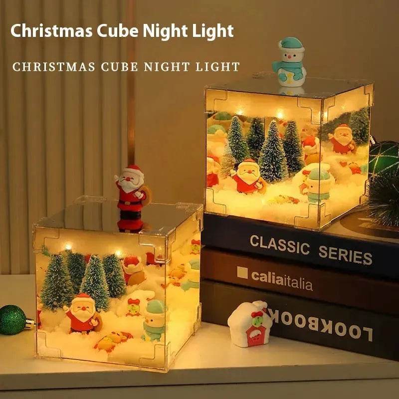 Christmas Cube Night Light Lamp Desktop Decoration Christmas gifts