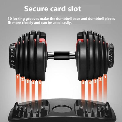 15-Level Adjustable Dumbbell Set – Space-Saving Steel Home Gym Free Weights for Strength Training & Bodybuilding